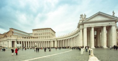  St. Peter's kare Bazilikası ve Vatikan Şehri Ro Oberlisk