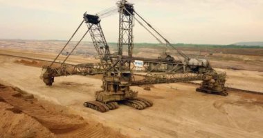 Dev Ekskavatör kömür madeni Inden Almanya hava video profili