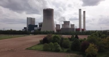 Kömür Santrali istasyonu Almanya ağır sanayi hava video