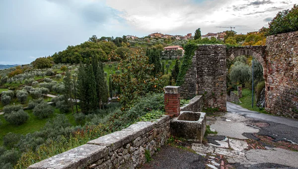 Aldeia medieval toscana Rocca d 'Orcia Toscana Itália — Fotografia de Stock