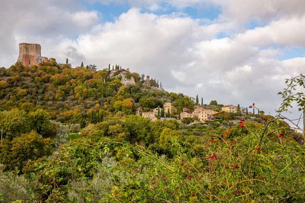 Tuscan Medieval Village Rocca d 'Orcia Tuscany Italy — Stok Foto