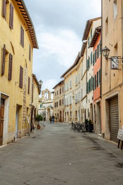 San Quirico d 'Orcia ortaçağ Toskana Köyü İtalya 