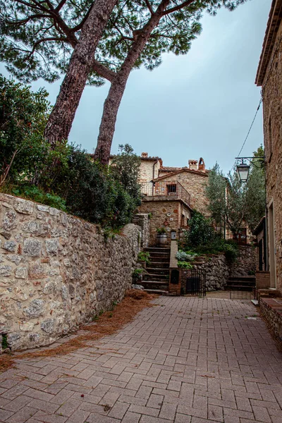 Village médiéval toscan Rocca d'Orcia Toscane Italie — Photo