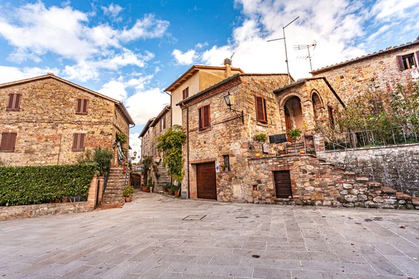 Tuscan Medieval Village Monticchiello Toscana Italia —  Fotos de Stock