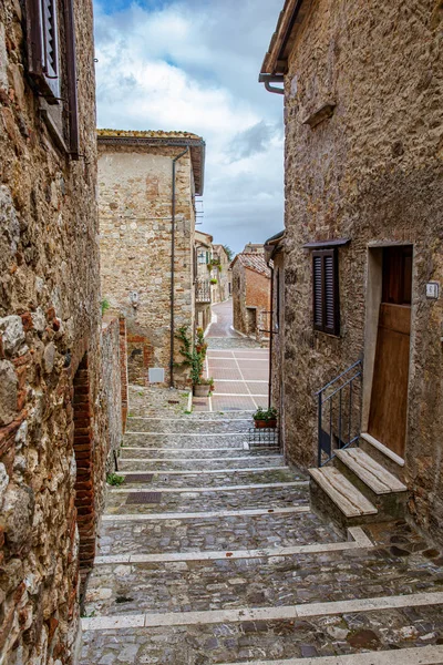 Tuscan Medieval Village Rocca d'Orcia Tuscany意大利 — 图库照片
