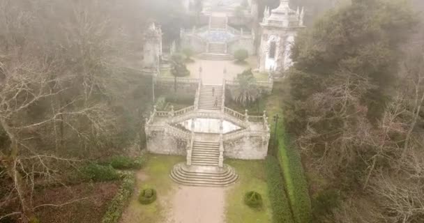 Nossa Senhora Dos Remdios Lamego Menedék Park Barokk Lépcsői Portugália — Stock videók