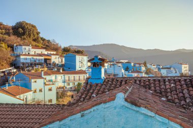 Endülüs İspanya 'nın ünlü şirin köyü Juzcar. 