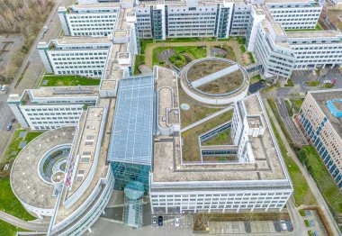 Almanya / Bonn Şubat 2020: Deutsche Telekom AG Telekomünikasyon Şirketi Genel Merkezi