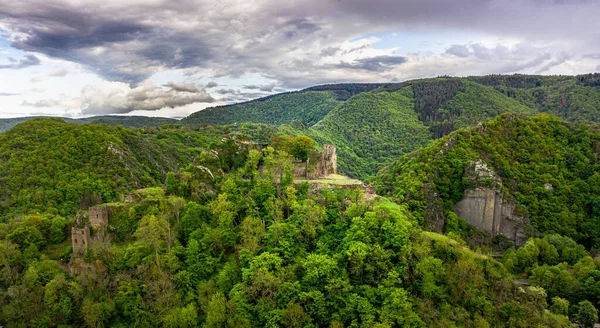 Aerial View Castle Altenahr Nature Germany — Stock Photo, Image