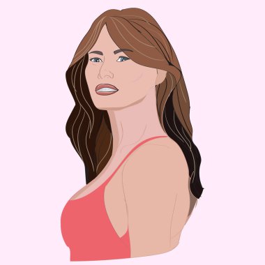 Kasım, 2016: Bize First Lady Melania Trump vektör portre. karısı 45 Cumhurbaşkanı Donald kameralara poz ve gülümseyen.