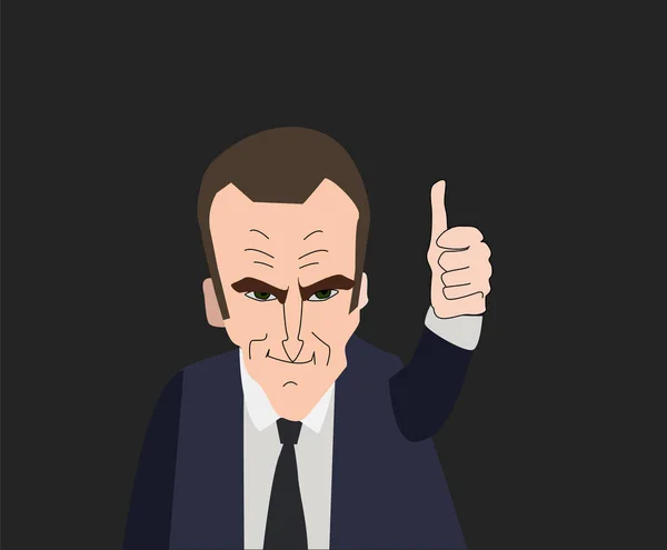 Juin 2017 Portrait Vectoriel Président Français Emmanuel Macron Sur Fond — Image vectorielle