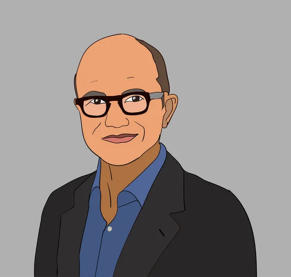 June 2017 Ceo Satya Nadella — Stock Vector