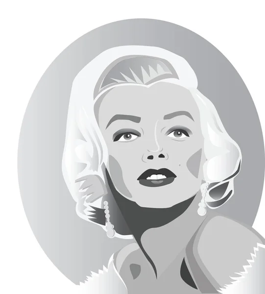 Temmuz, 2017: Ünlü film ünlü poz içinde yıldızı Marilyn Monroe — Stok Vektör