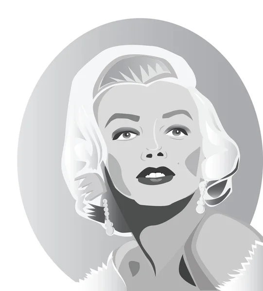 Juli, 2017: Berømte filmstjerne Marilyn Monroe i berømt poserende – Stock-vektor