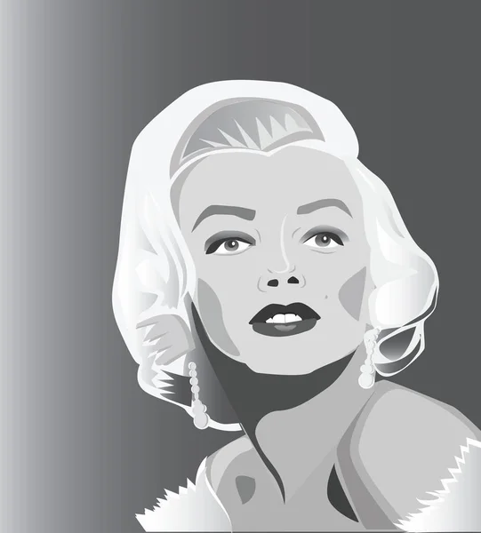 Juillet, 2017 : Célèbre star de cinéma Marilyn Monroe dans la pose célèbre — Image vectorielle