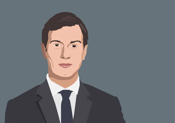 Dez, 2017: Jared Kushner Vector retrato - um investidor americano e editor de jornal que é atualmente conselheiro sênior de Donald Trump, o Presidente dos Estados Unidos —  Vetores de Stock