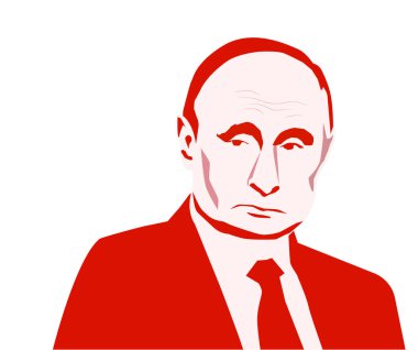 Dec, 2019, Russia: Russian President Vladimir Vladimirovich Putin vector portrait on dark background