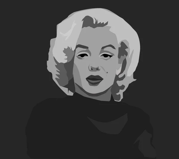 Abr 2020 Atriz Americana Modelo Famosa Atriz Loira Cômica Marilyn —  Vetores de Stock