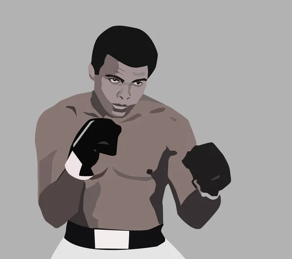 Usa Apr 2020 Muhammad Ali Berömd Amerikansk Professionell Boxare Aktivist — Stock vektor