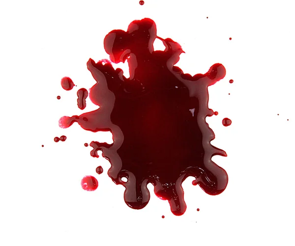 Set 8. manchas de sangre sobre fondo blanco aislado — Foto de Stock