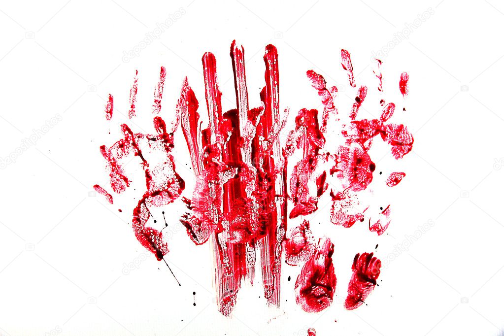 set 8. bloodstains on isolated white background 