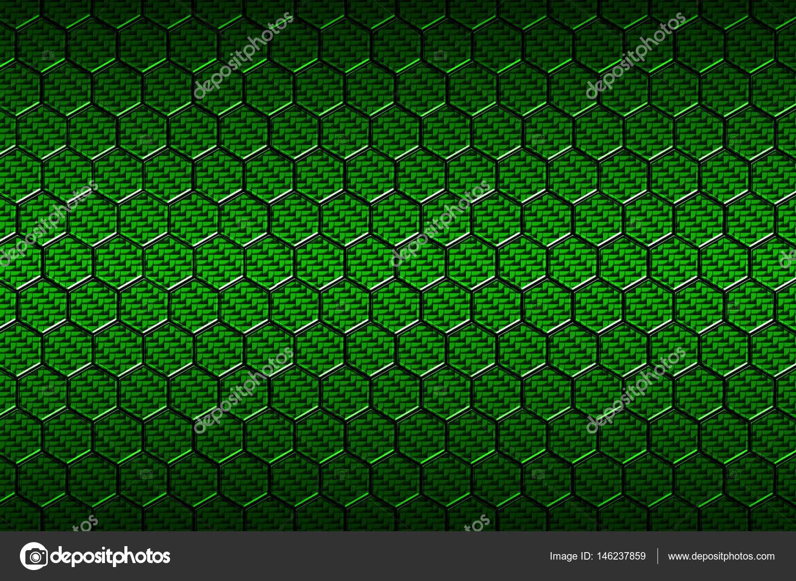 Green carbon fiber hexagon pattern. Stock Photo by ©koo 146237859