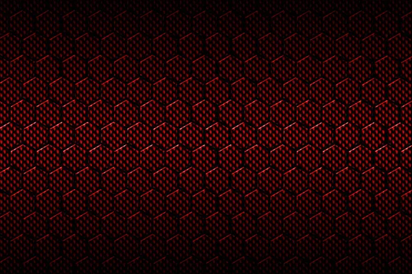 red carbon fiber hexagon pattern.