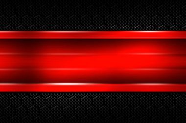 Siyah karbon fiber altıgen üzerinde Kızıl Bayrak.