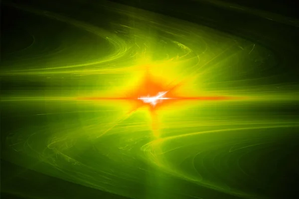 Gelbe kreisförmige Glutwelle. Lichteffekt abstrakter Hintergrund. — Stockfoto
