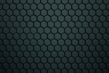 Yeşil karbon fiber altıgen desen.