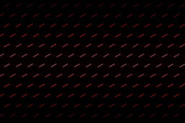 Rode koolstofvezel zeshoek patroon. — Stockfoto