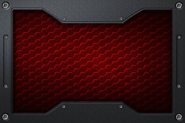 metal çerçeve ile altıgen arka plan