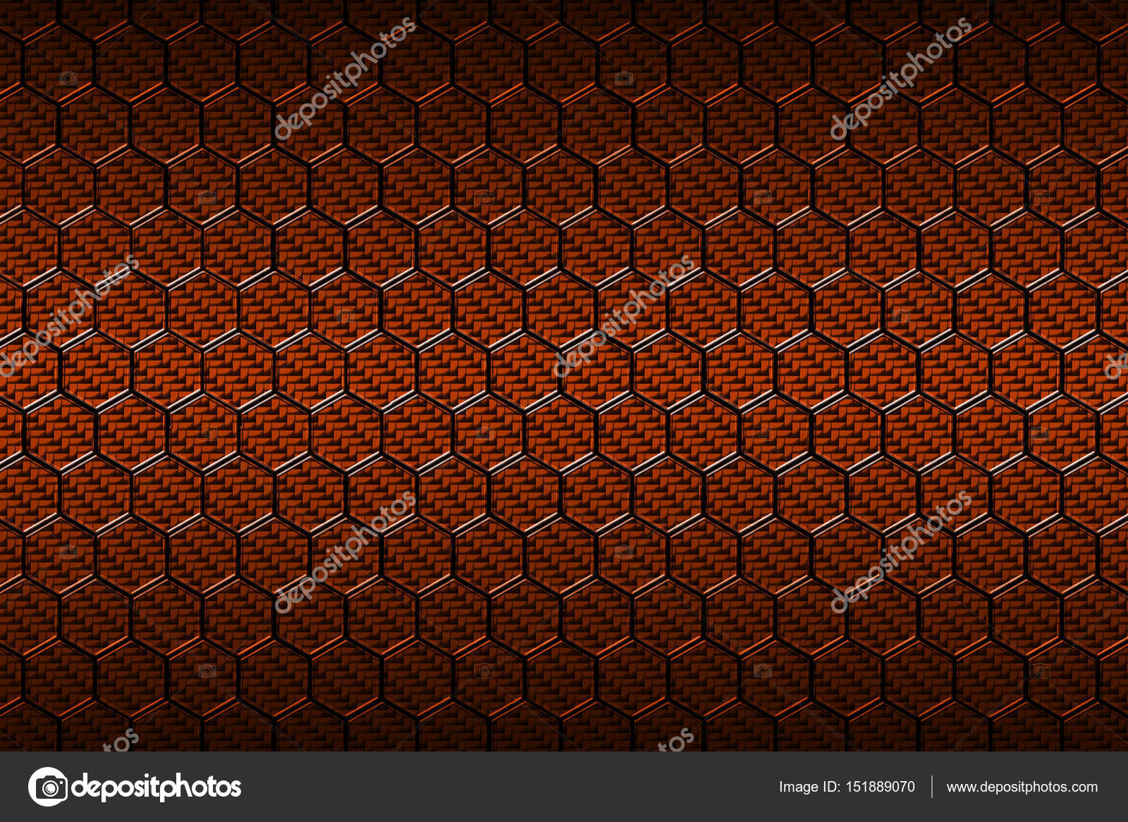 Orange carbon fiber hexagon pattern. Stock Photo by ©koo 151889070