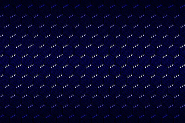 Синій шестикутник з вуглецевого волокна . — стокове фото