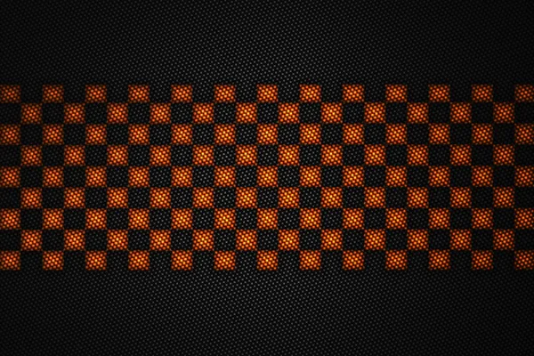 Orange und schwarze Carbonfaser Hintergrund. — Stockfoto