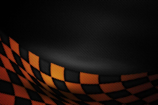 Fondo de fibra de carbono naranja y negro . — Foto de Stock