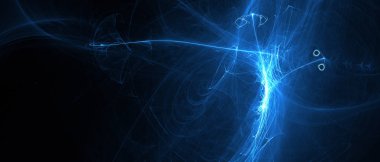 Mavi parlaklık enerji dalgası.