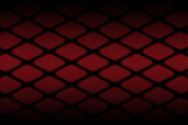 Piros és fekete cellás fém háttér és textúra. 3d illusztráció — Stock Fotó