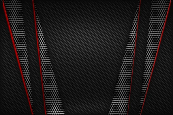 red and black carbon fiber. two tone metal background and textur