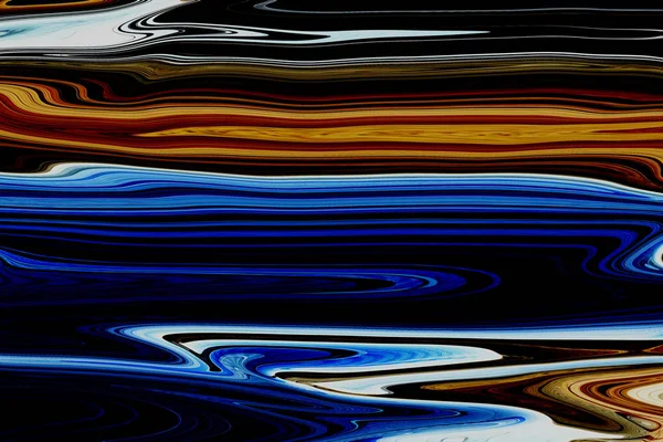 Blue and orange liquid color. abstract background and texture. — Stock Photo, Image