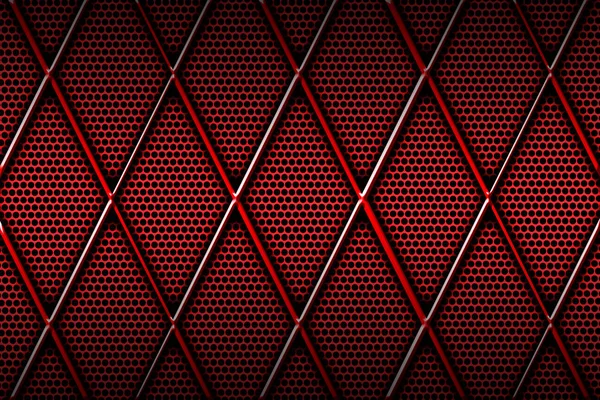 Sfondo e texture in metallo rosso e nero. Illustrazione 3d — Foto Stock