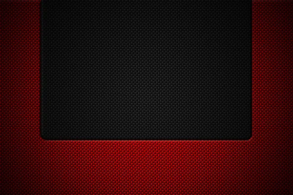 红色和黑色碳纤维。双色调金属背景和文本 — 图库照片