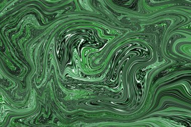 yeşil ve siyah sıvı renk. Soyut arkaplan ve doku. Ben...