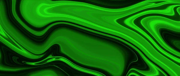 Grüne und schwarze flüssige Farbe Ölfarbe. — Stockfoto