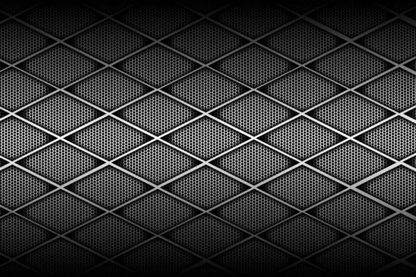 Fundo de metal de célula branca e preta e textura. 3d ilustrati — Fotografia de Stock
