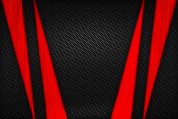 赤と黒の炭素繊維。2トーンメタルの背景とテクスチャ — ストック写真