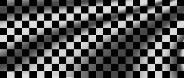 Bandeira quadriculada branca e preta para fundo e textura de corrida — Fotografia de Stock