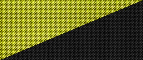 Yellow and black carbon fibre background and texture. — Stock Photo, Image