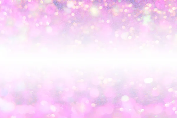 Witte en roze bokeh achtergrond met glitter. — Stockfoto