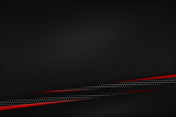 Kırmızı ve siyah karbon fiber. iki ton metal arka plan ve textur — Stok fotoğraf